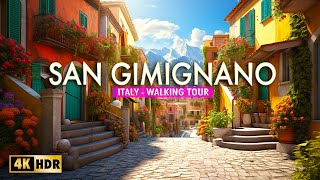 San Gimignano Tuscany Italy 4K HDR Walking Tour  Explore the Medieval Beauty  2023 [upl. by Carmine]