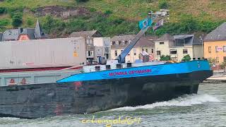 Ship Spotting Germany Rheinschifffahrt zu Tal zu Berg in die Kurve Schiffe auf dem Rhein unterwegs [upl. by Florencia]