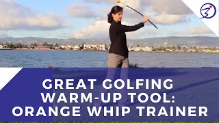 Great Golfing Warmup Tool Orange Whip Trainer [upl. by Eiclehc]