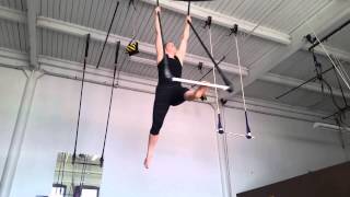 Beginner tricks on static trapeze [upl. by Aimet]