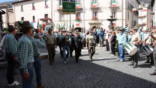 PescocostanzoFanfara Alpina Sezioni Abruzzi onori al labaro della sezione alpini [upl. by Htebasil840]