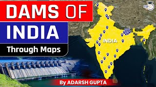 All Important Dams of India  2D Animation by Adarsh Gupta  UPSC GS1 [upl. by Haman]