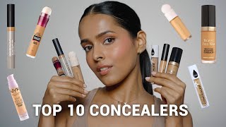 MY TOP 10 CONCEALERS  Swatches and Review  starting Rs350 [upl. by Patrich541]