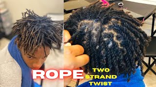 How to Rope two strand🧬twist🧬on Short DreadlocksEasy Tutorial🔥🔥 [upl. by Harneen]