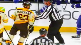 Brad Marchand micd up Goes Terribly Wrong FULL CLIP Maple Leafs vs Bruins  NHL Highlights [upl. by Ryle]