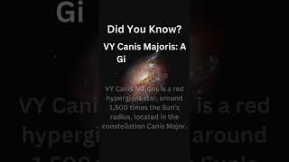 VY Canis Majoris A Gigantic Star space cosmos spacefacts VYCanisMajoris GiantStar Astronomy [upl. by Wolf828]