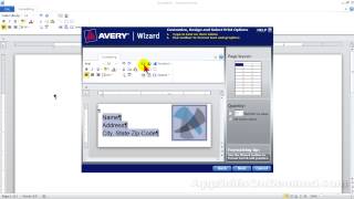 Avery Wizard Lesson 5  Avery address label 5160 basic design [upl. by Tito950]