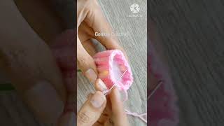 🌷Easy Crochet Tulip Flower Tutorial on YouTube Gonkui Crochet step by step shorts crochet [upl. by Pietrek]