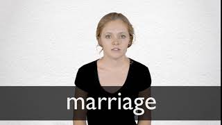 How to pronounce MARRIAGE in British English [upl. by Hareenum]