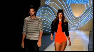 Ashton Kutcher makes VERY brief catwalk appearance [upl. by Anomer]