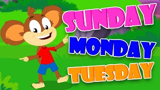 Days Of The Week Fun Learning Videos and Kids Rhymes [upl. by Radbourne]