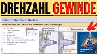 DREHZAHL BERECHNEN FÜRS GEWINDE  Metall [upl. by Nived]