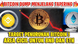 BITCOIN DUMP MENJELANG TAPERING  AREA CICIL UNTUK ETH DAN BNB DIMANA [upl. by Aierb109]