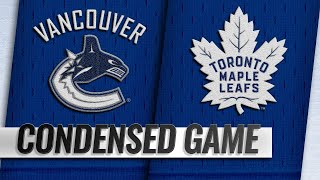 010519 Condensed Game Canucks  Maple Leafs [upl. by Kcinom]