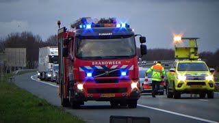 Grote inzet Hulpdiensten voor een Ernstig Ongeval op de A4 bij Dinteloord [upl. by Telocin713]