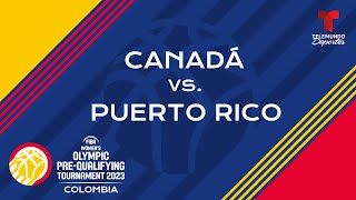 FIBA Womens PreQualifying Tournament 2023 Canadá vs Puerto Rico  Telemundo Deportes [upl. by Noreht292]