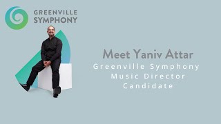 Music Director Candidate Yaniv Attar  Greenville Symphony Orchestra [upl. by Lashonde306]