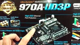 Unboxing Placamãe Gigabyte GA970AUD3P  PTBR [upl. by Hildick724]