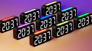 CHEREEKI Large LED Display Night Light Alarm Clock 8010B [upl. by Ameerak985]