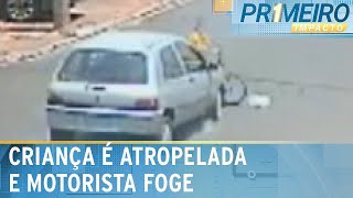 Criança é atropelada enquanto voltava da escola no interior de SP  Primeiro Impacto 221124 [upl. by Leavitt]