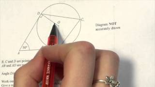 circle theorems GCSE exam question tutorial [upl. by Renaxela972]