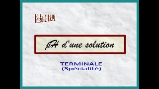 chimie  partie 17  calculer le ph dun sel solutions salines Darija [upl. by Carberry]