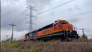 CN 589 at Merivale with a BNSF leader [upl. by Kendrah]