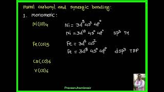 12 Stereo isomerism in tetrahedral complexes CN4Organo metallic compoundsSynergic bonding [upl. by Dart427]