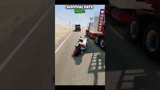 Chance of survival with different vehicles beamng beamngdrive game gameplay gaming beamngcrash [upl. by Nadda]