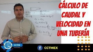 ¿Cómo calcular el caudal y la velocidad en una tubería Muy básico [upl. by Curley]