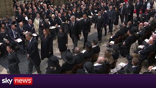 World leaders come together for Queen Elizabeths funeral [upl. by Ardnalahs327]