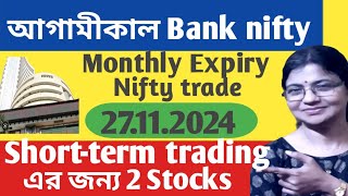 👉 আগামীকাল Bank nifty monthly expiry। Nifty trade।Shortterm trading এর জন্য 2 stocks।Shareshekho [upl. by Jasik411]