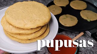 PUPUSAS  Cheese And Loroco Pupusas  Salsa For Pupusas  CURTIDO Recipe EASY [upl. by Trueblood]