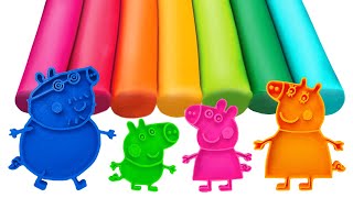 Aprende Los Colores con PLAY DOH Peppa Pig y Familia  Video Educativo para Niños y Bebés [upl. by Ahsinaj866]