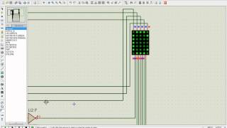 Proteus Simulation 5x7 LED Matrix and PIC [upl. by Shanda]