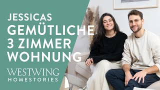 Moderne 3 Zimmer Wohnung  So gemütlich ist Jessicas Altbau Roomtour [upl. by Elbring58]