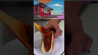 Im OBSESSED with This Simpsons Chili Hot Dog Recipe [upl. by Adehsor]