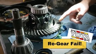 REGEAR FAIL  The Yota Guy Discovers What Happened With My Improperly Installed Front Gears [upl. by Suidaht]