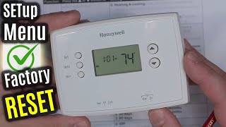 Honeywell RTH2510 Thermostat  Factory RESET amp SETUP Menu Options  RTH Series UPDATED [upl. by Lairbag]