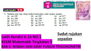 KSSM Matematik Tingkatan 5 latih kendiri 61b no1 Nisbah dan graf fungsi trigonometri spm [upl. by Ahlgren]