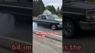 Tires on fire 1964 impala chevy burnout [upl. by Kayne]