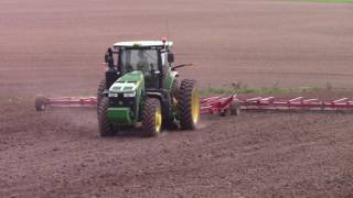 Tobacco Setting Part III John Deere 8245R Harrowing [upl. by Elreath]