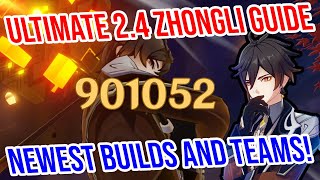 UPDATED 24 ZHONGLI GUIDE Complete SUPPORT NUKE and MAIN DPS Builds and MORE Genshin Impact [upl. by Modeerf]