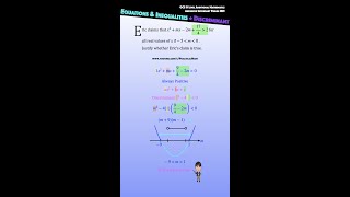 Quadratic Inequalities  Discriminant Nature Of Roots Quadratic Equation  OLevel Additional Math [upl. by Ellehcrad]