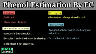 Total Phenolics By FC Method  Estimation Of Total Phenolics By Folin Ciocalteu Method [upl. by Turro634]