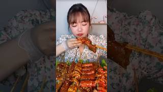 ASMR chinese mukbang 🦐 pt1 mukbang asmreating chinesegirl viralshorts [upl. by Ocirled]