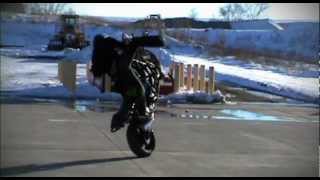 RJ Shrimpton  Omaha winter stunt riding session [upl. by Cirtemed204]