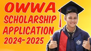 GOOD NEWS OWWA SCHOLARSHIP PROGRAM APPLICATION SCHOOL YEAR 20242025 [upl. by Lanctot576]