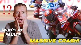 Massive Crash Whos at fault Bagnaia or Marquez Full Crash Breakdown [upl. by Shaffer636]