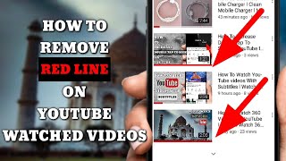 How To Remove Redline On YouTube watched Videos l Mobile Tech Tamil [upl. by Sidell733]